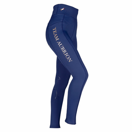 Shires Aubrion Team Winter Riding Tights #colour_navy