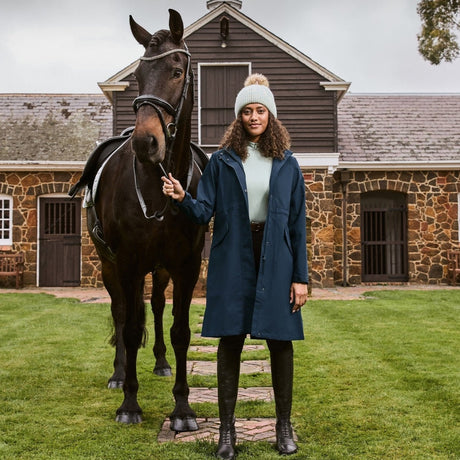 Dublin Ladies Rowan Waterproof Riding Coat #colour_sky-captain