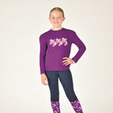 Dublin Kids Poppy Puff Sleeve Tee #colour_imperia-purple-winged-ponies