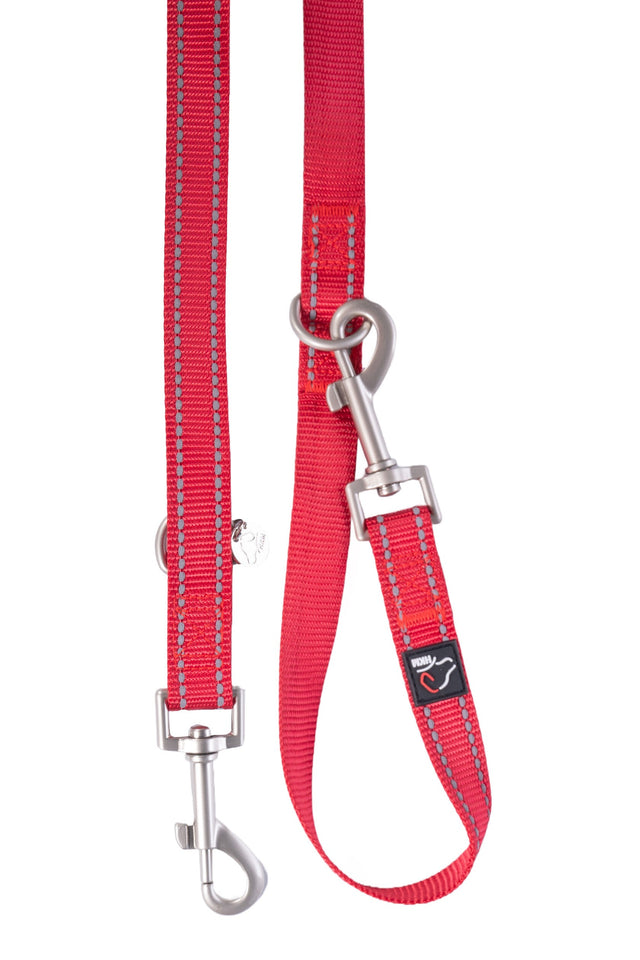 HKM Nylon Dog Training Lead -Anam Cara- #colour_red