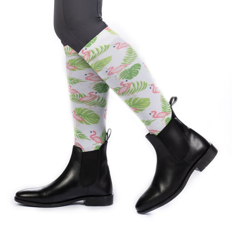 HKM Children's Riding Socks -Arizona- #colour_pink-green