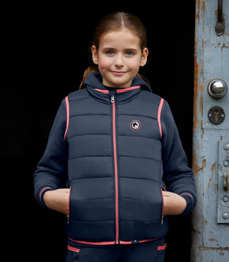 E.L.T Lucky Lou Children's Quilted Vest #colour_night-blue