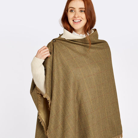 Dubarry Womens Hazelwood Tweed Poncho #colour_elm