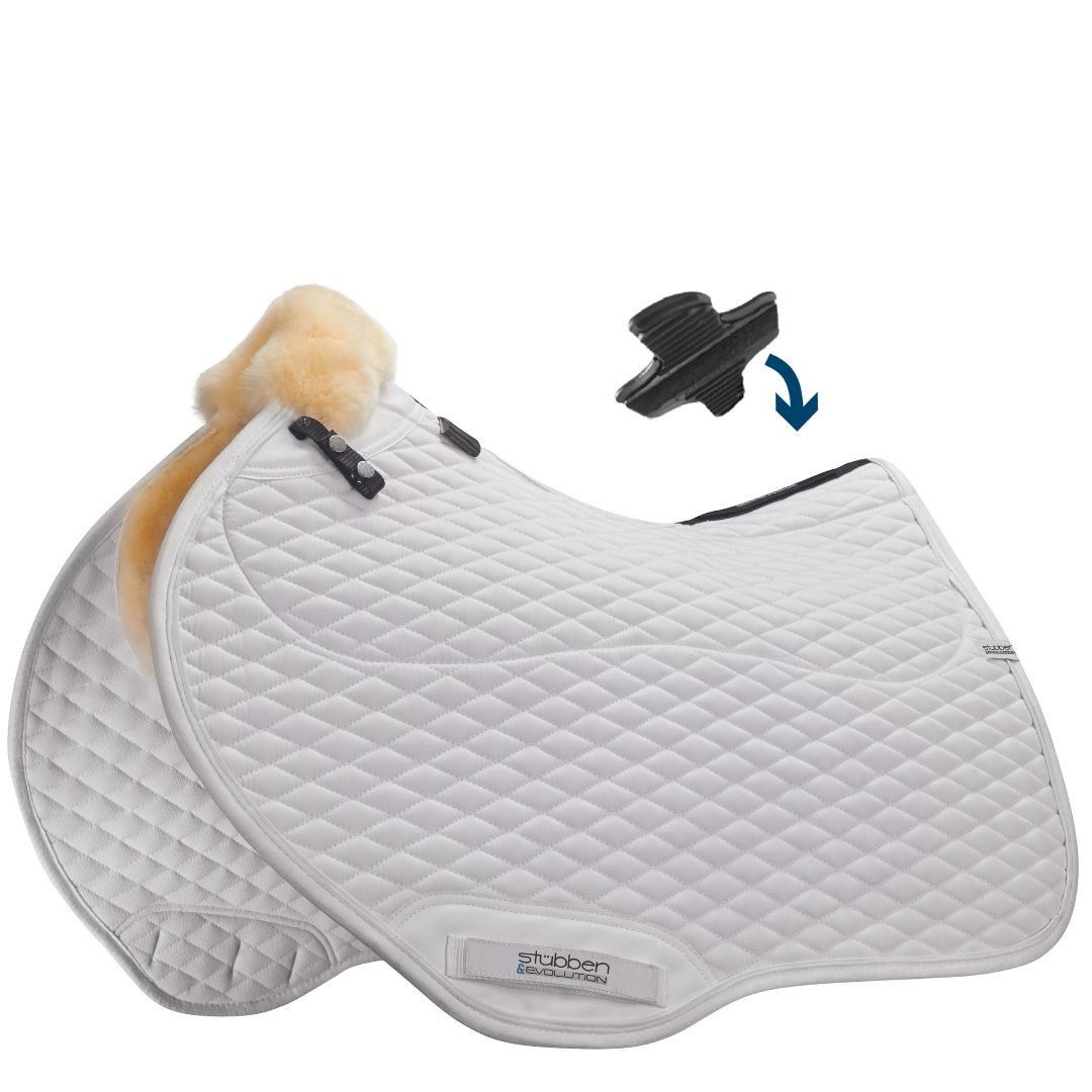 Stubben Streamline Lambswool Close Contact Jumping Pad #colour_white