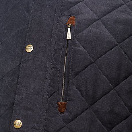 Baleno Goodwood Mens Stylish Quilted Jacket #colour_navy-blue