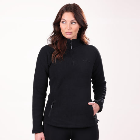 Shires Aubrion Restore Half Zip Fleece #colour_black