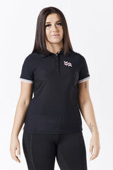 Firefoot Ladies Bempton Polo Shirt #colour_black-pink