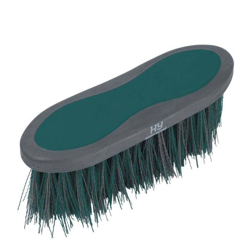 Hy Sport Active Long Bristle Dandy Brush #colour_alpine-green