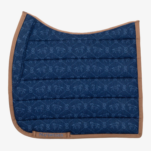 PS of Sweden Denim Running Horse Dressage Saddle Pad #colour-denim