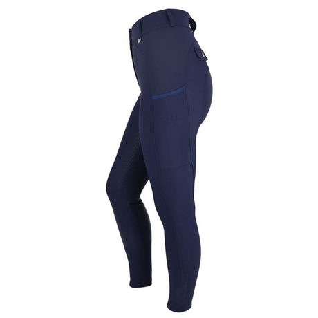 Woof Wear Hybrid Ladies Full Seat Riding Tights #colour_navy