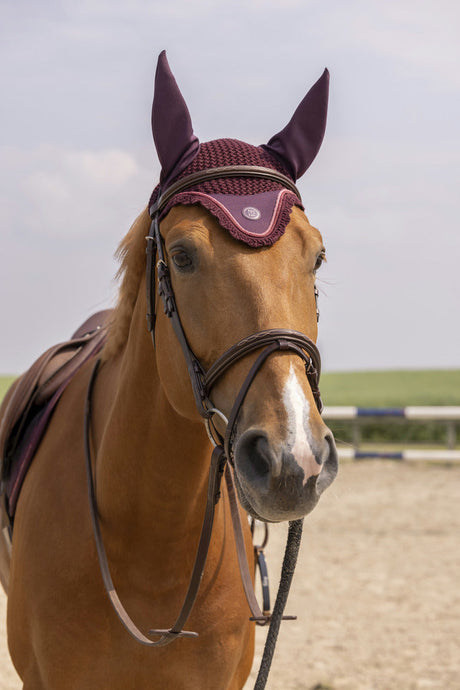 Equitheme Oslo Fly Hood #colour_burgundy