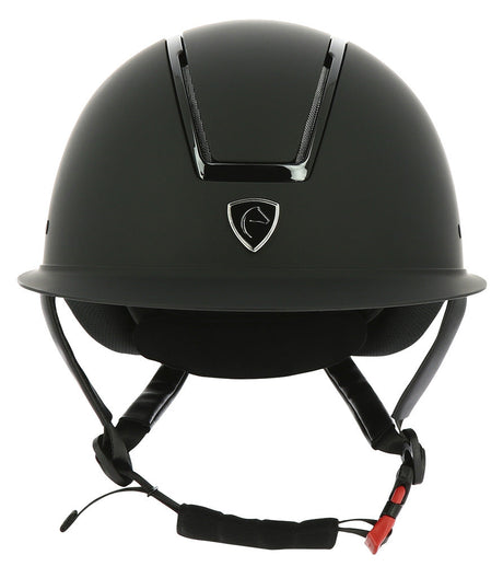 Equitheme Glint Mat Helmet #colour_black
