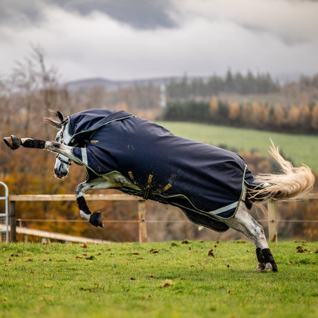 Horseware Ireland Rambo Duo Force 2.0 #colour_navy-teal-yellow-navy