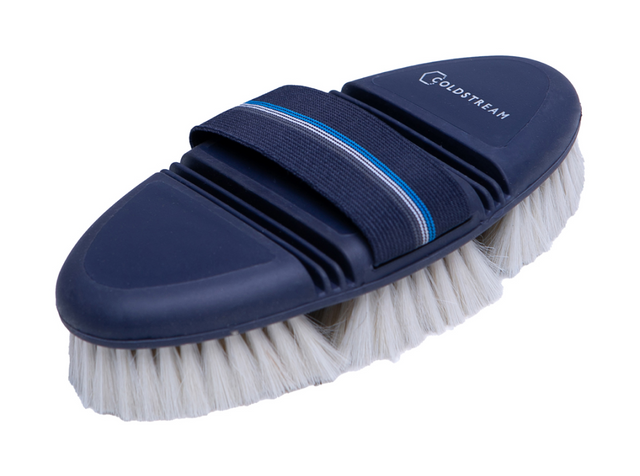 Coldstream Birkhill Bend Goat Hair Body Brush #colour_navy