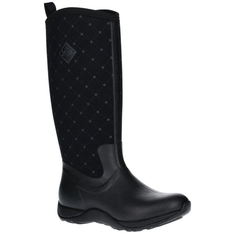 Muck Boots Arctic Adventure Pull On Wellington Boot #colour_black-quilt