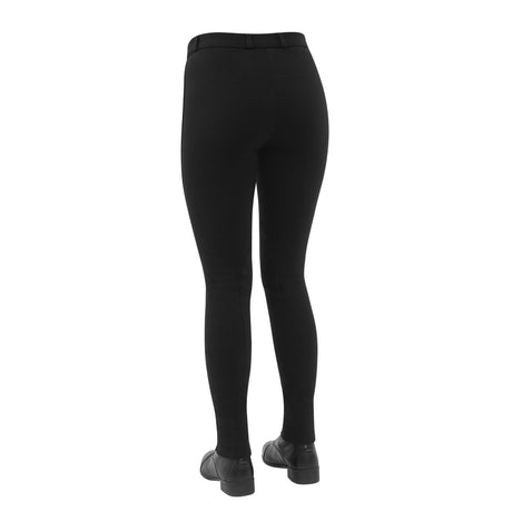 Dublin Supa-Fit Zip Up Knee Patch Ladies Jodhpurs #colour_black