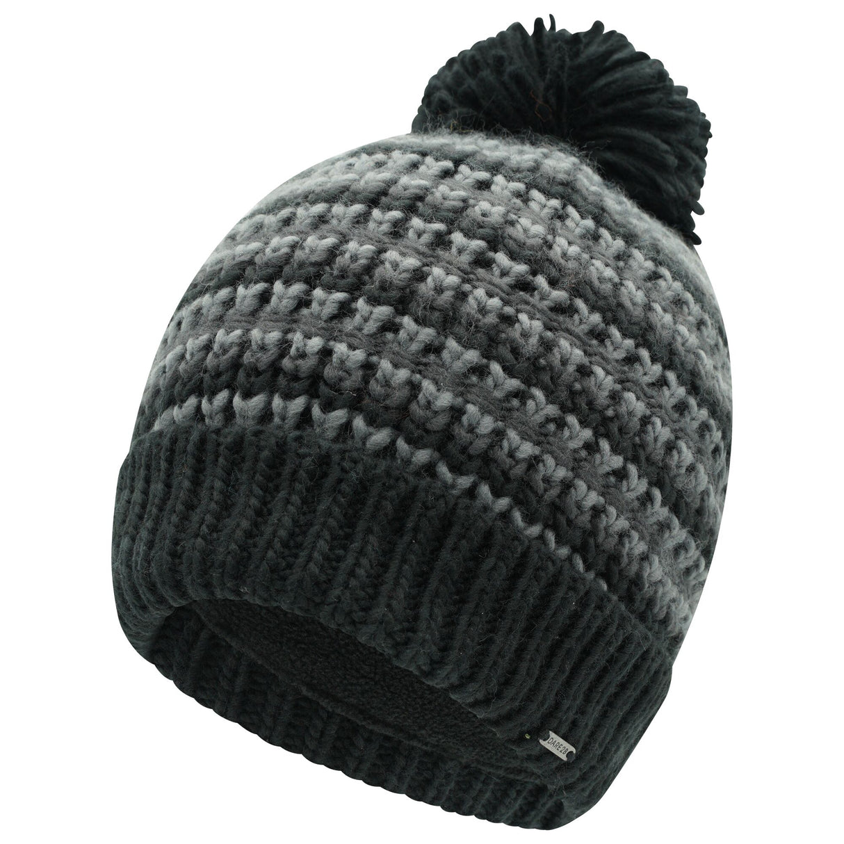 Dare2b Elite Headstart Fleece Lined Beanie #colour_black-ebony-grey