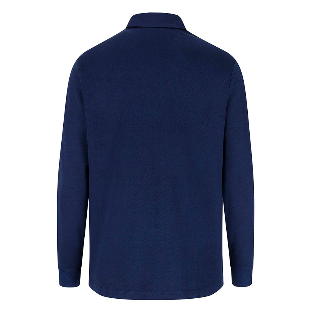 Hoggs of Fife Heriot Men's Long Sleeve Rugby Shirt #colour_navy