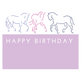 Gubblecote Beautiful Greetings Card #style_happy-birthday-horse-outline