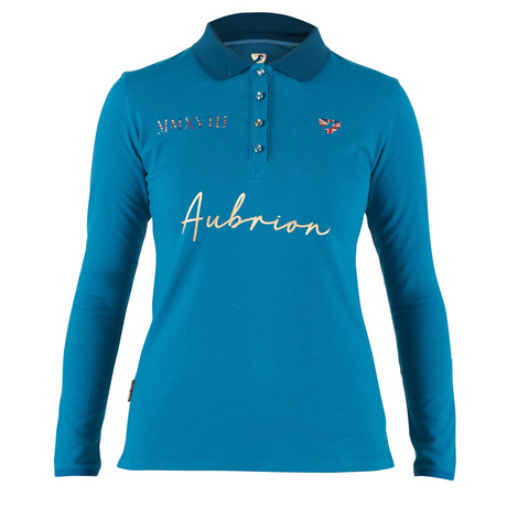 Shires Aubrion Ladies Team Long Sleeve Polo #colour_teal