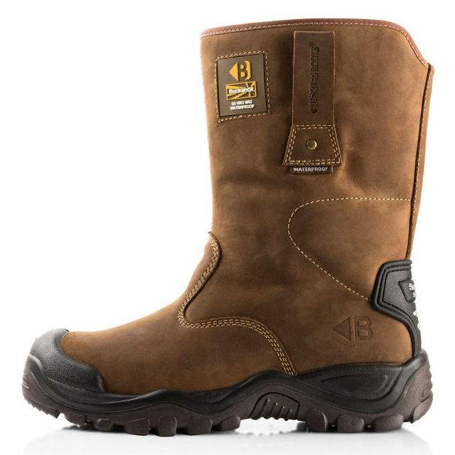 Buckbootz BSH010BR Safety Rigger Boot #colour_brown