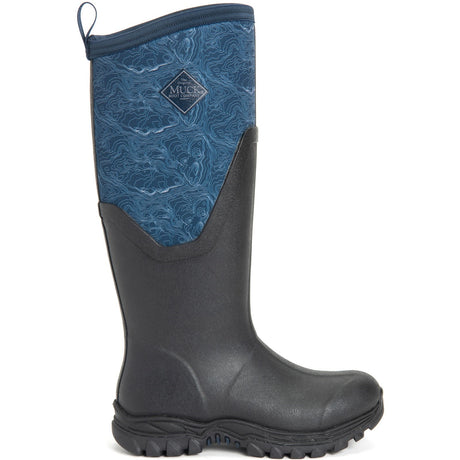 Muck Boot MB Arctic Sport II Tall Wellington Boots #colour_navy-topography