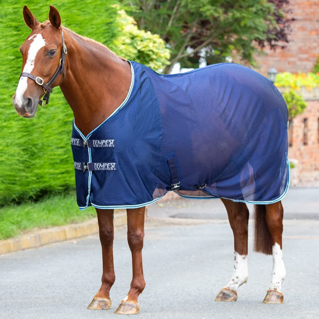 Shires Tempest Original Mesh Cooler Rug #colour_navy